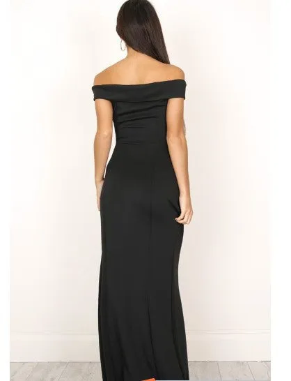 Sure! Here’s an optimized title for the e-commerce product:

Elegant Deep V-Neck Off-The-Shoulder Long Maxi Dress with High Slit - Perfect for Special Occasions